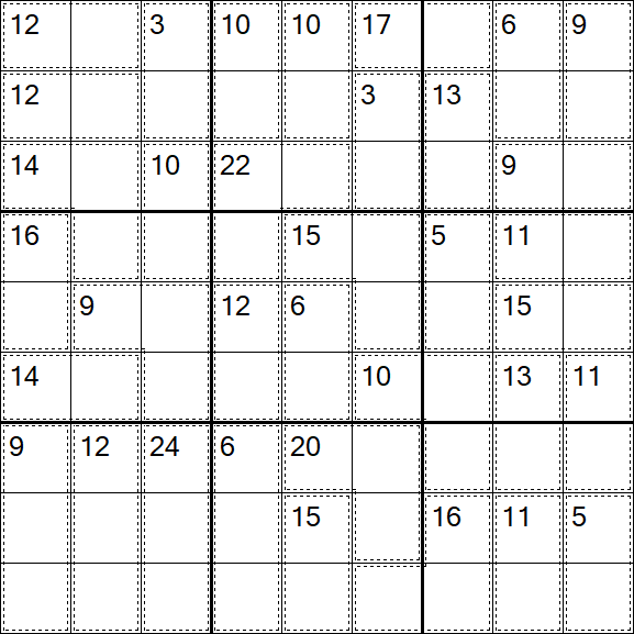 Killer Sudoku - Fácil