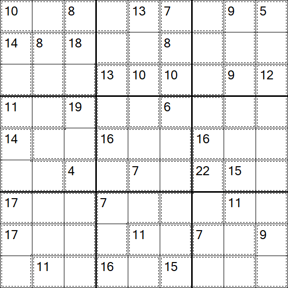 Killer Sudoku - Einfach