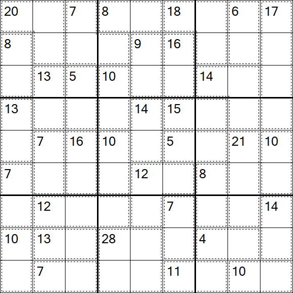 Killer Sudoku - Einfach