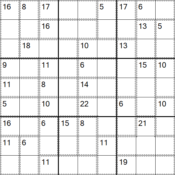 Killer Sudoku - Fácil