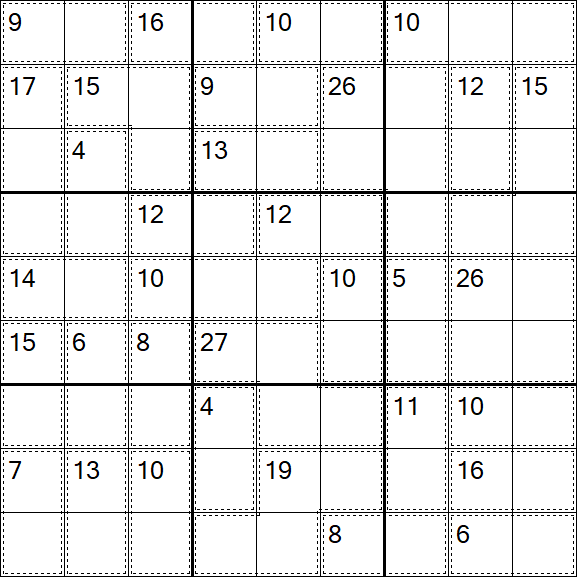 Killer Sudoku - Fácil