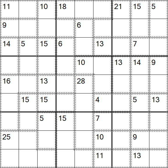 Killer Sudoku - Fácil