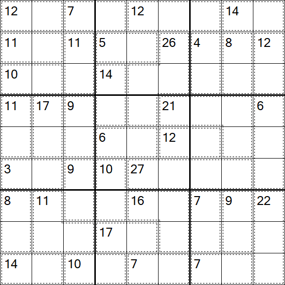 Killer Sudoku - Fácil