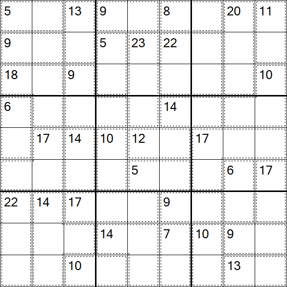 Killer Sudoku - Fácil