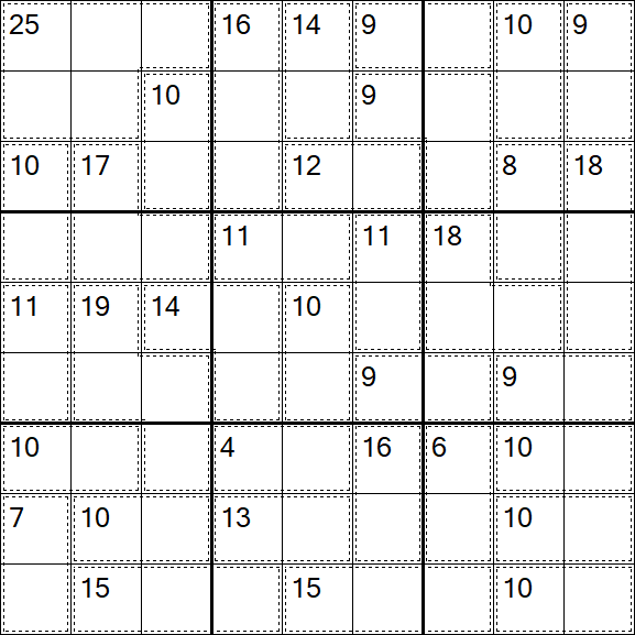 Killer Sudoku - Fácil