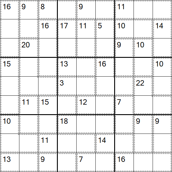 Killer Sudoku - Fácil