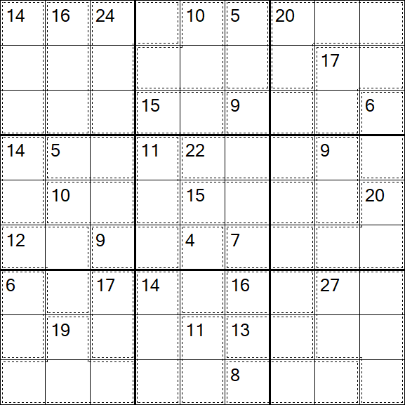 Killer Sudoku - Fácil