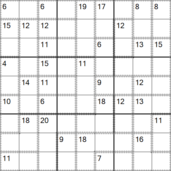 Killer Sudoku - Fácil