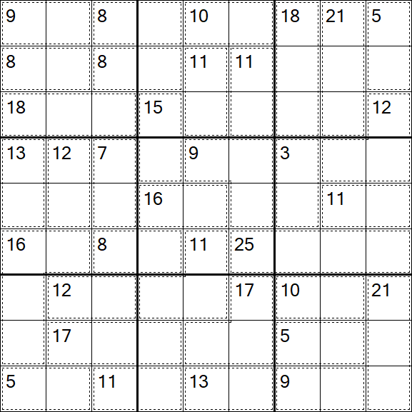 Killer Sudoku - Fácil