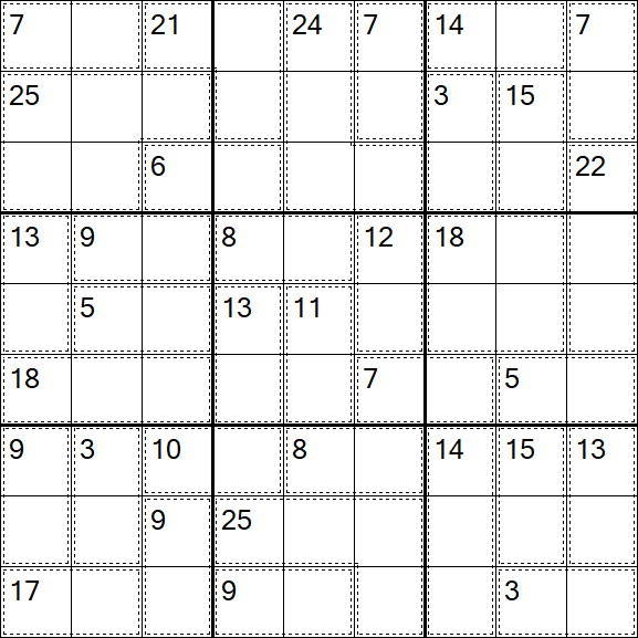 Killer Sudoku - Fácil