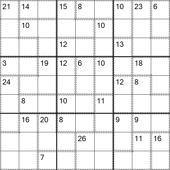 Killer Sudoku - Fácil