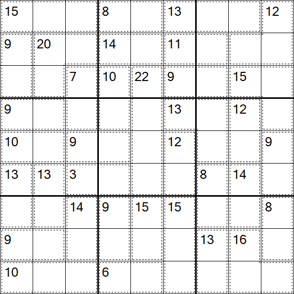 Killer Sudoku - Fácil