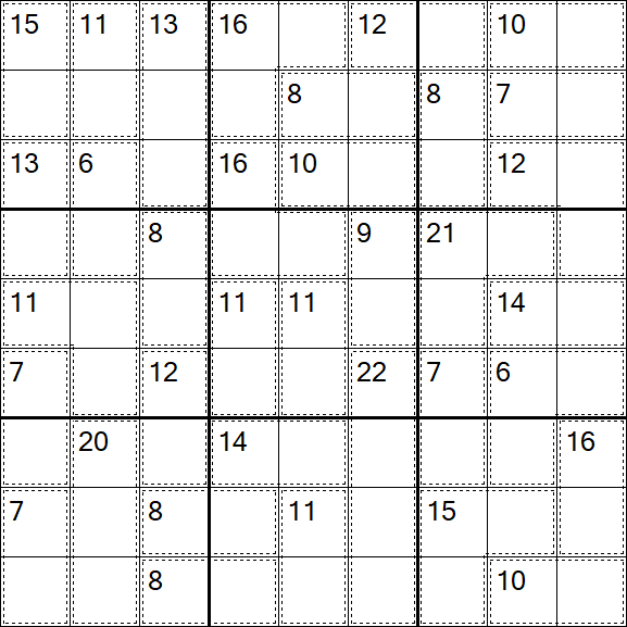 Killer Sudoku - Fácil