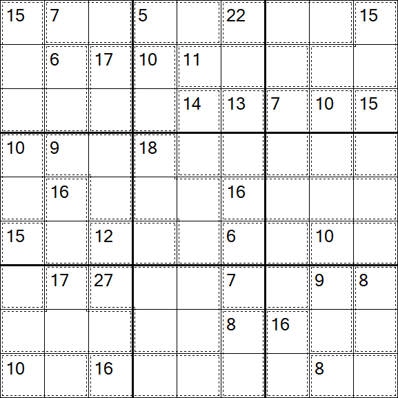 Killer Sudoku - Fácil