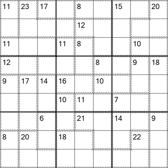 Killer Sudoku 9x9 - Difícil - Volume 4 - 270 Jogos