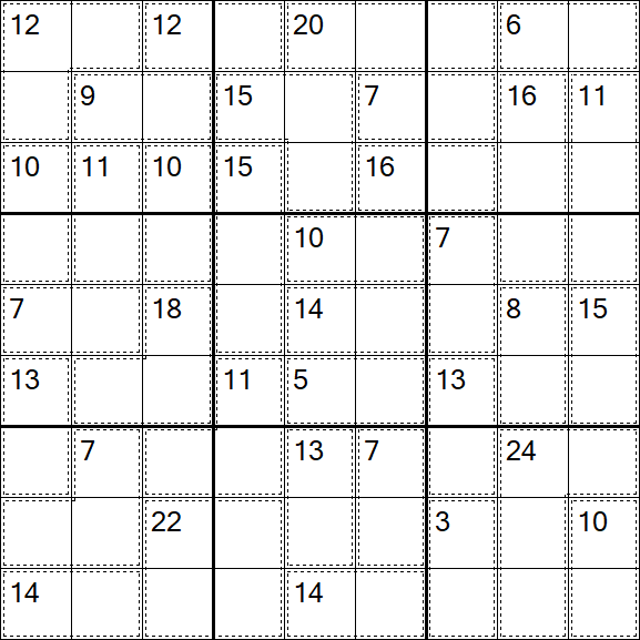 Killer Sudoku - Difficile