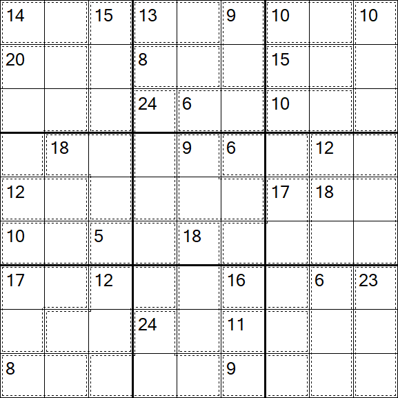 Killer Sudoku - Difficile
