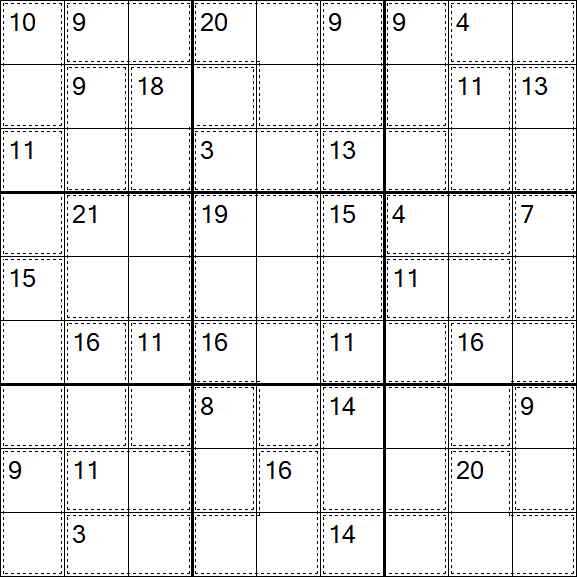 Killer Sudoku - Difficile