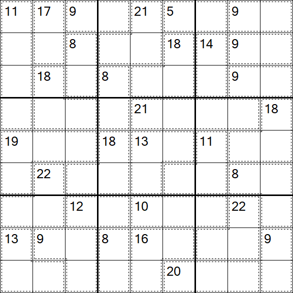 Killer Sudoku - Difficile