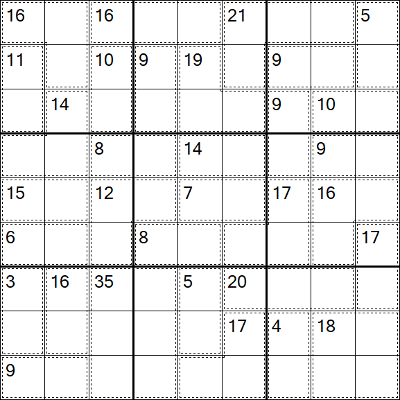 Killer Sudoku - Difficile