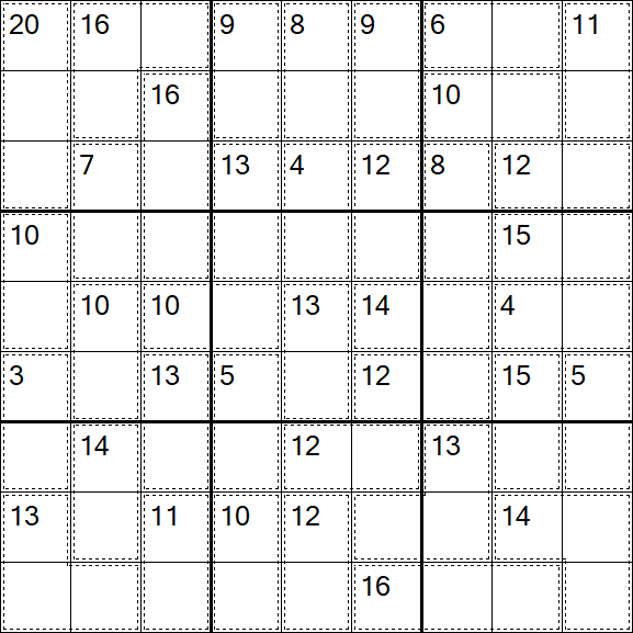 Killer Sudoku - Difficile