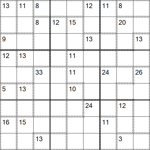 Killer Sudoku - Difficile