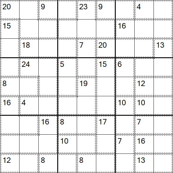 Killer Sudoku - Difficile