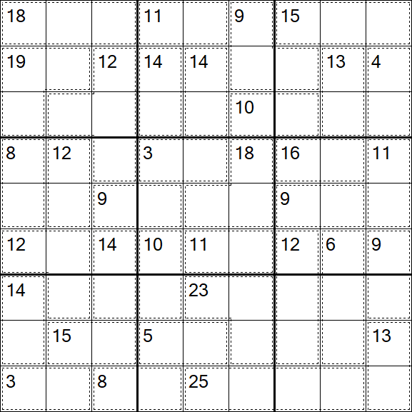 Killer Sudoku - Difficile