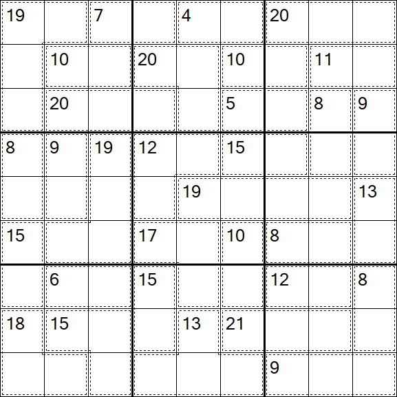 Killer Sudoku - Difficile