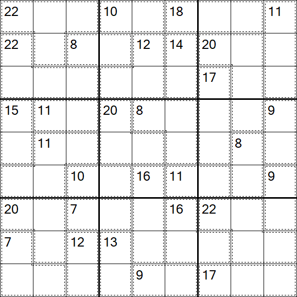 Killer Sudoku - Difficile