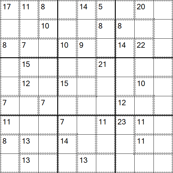 Killer Sudoku - Hard