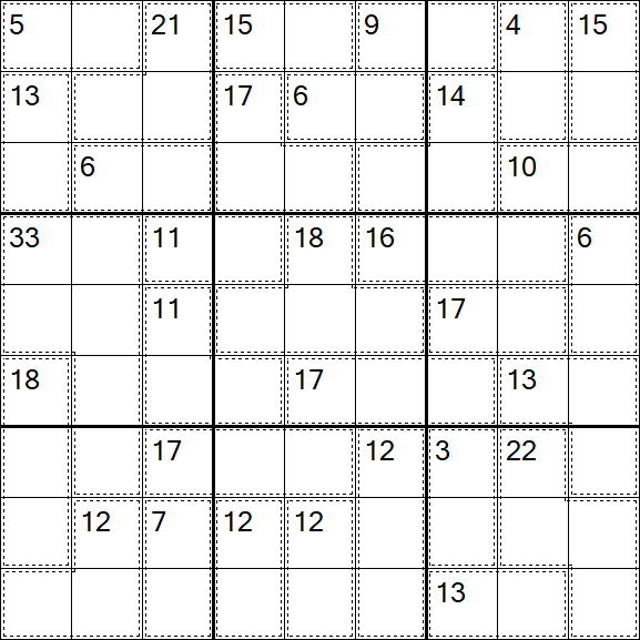 Killer Sudoku - Difícil