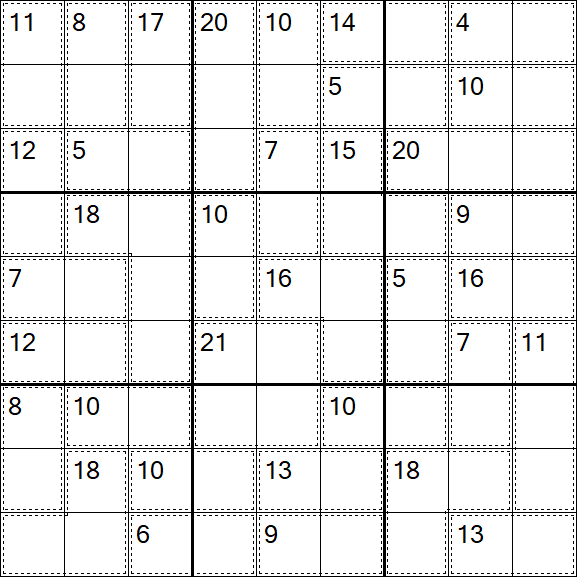 Killer Sudoku - Difficile