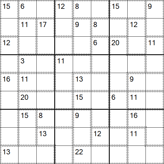 Killer Sudoku - Difficile