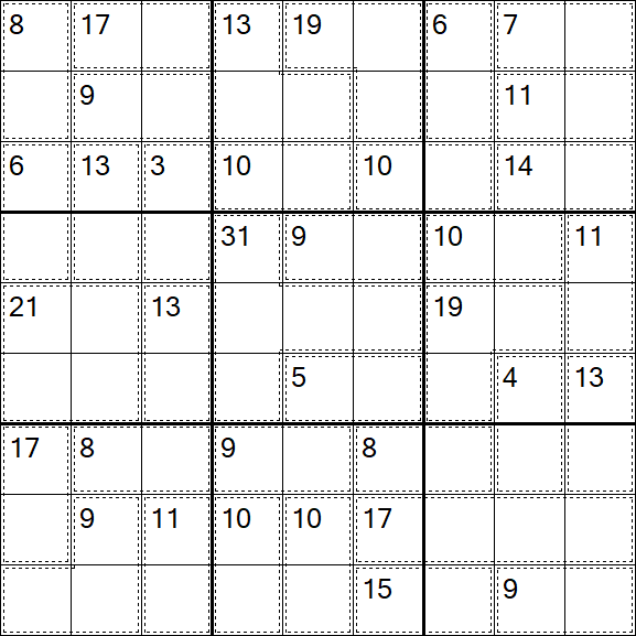 Killer Sudoku - Difficile