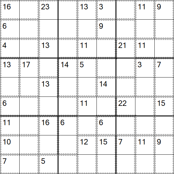 Killer Sudoku - Difficile