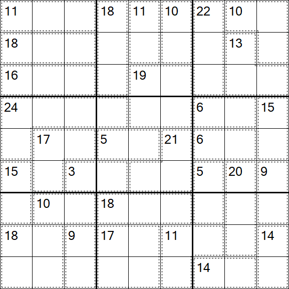 Killer Sudoku - Difícil