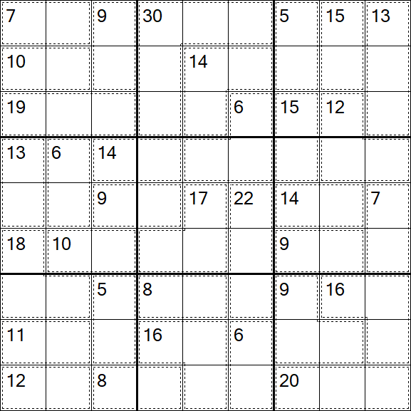 Killer Sudoku - Difficile