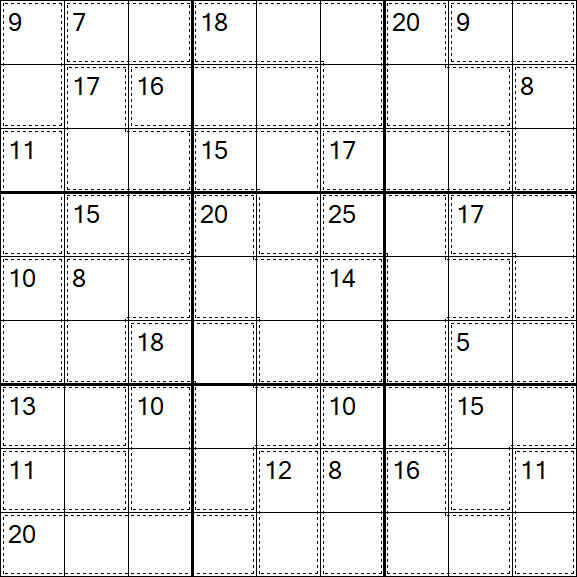 Killer Sudoku - Difícil