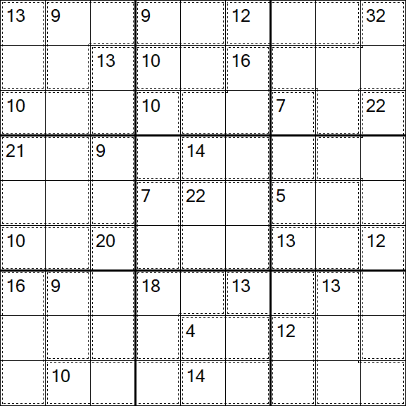 Killer Sudoku - Hard