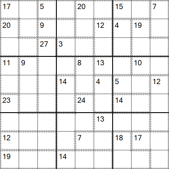 Killer Sudoku - Schwierig