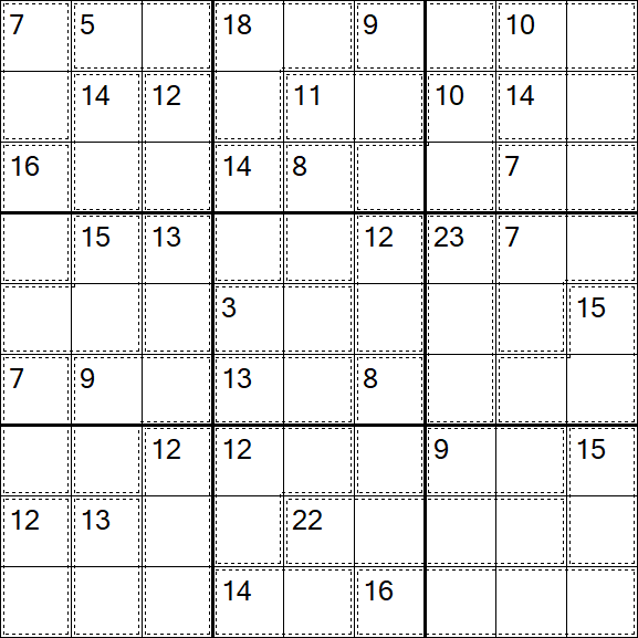 Killer Sudoku - Schwierig
