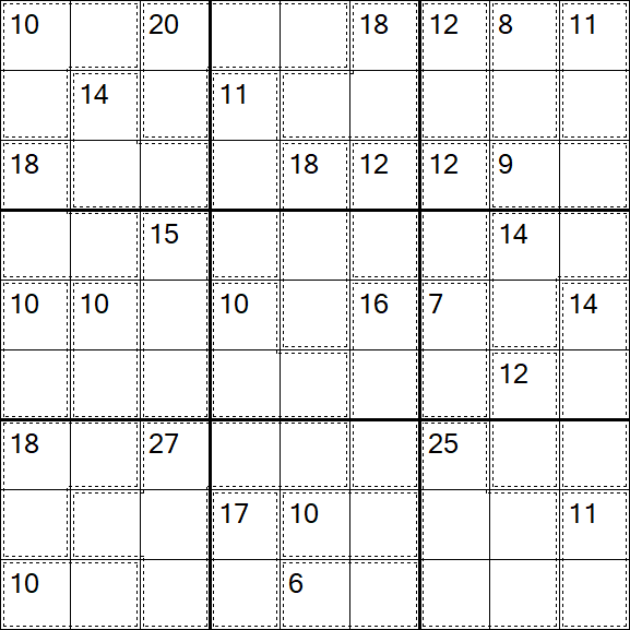 Killer Sudoku - Schwierig