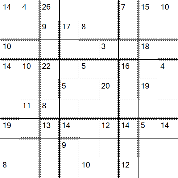 Killer Sudoku - Difícil