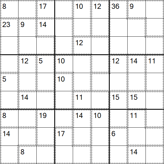 Killer Sudoku - Difficile