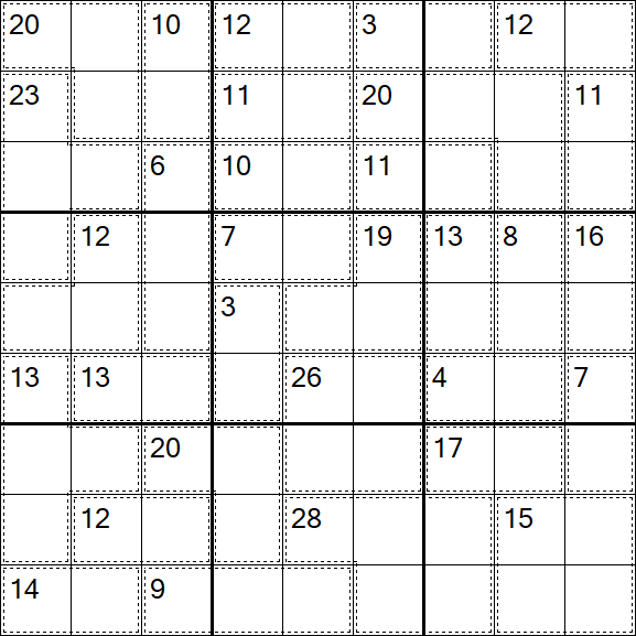 Killer Sudoku - Schwierig