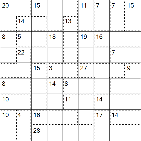 Killer Sudoku - Schwierig