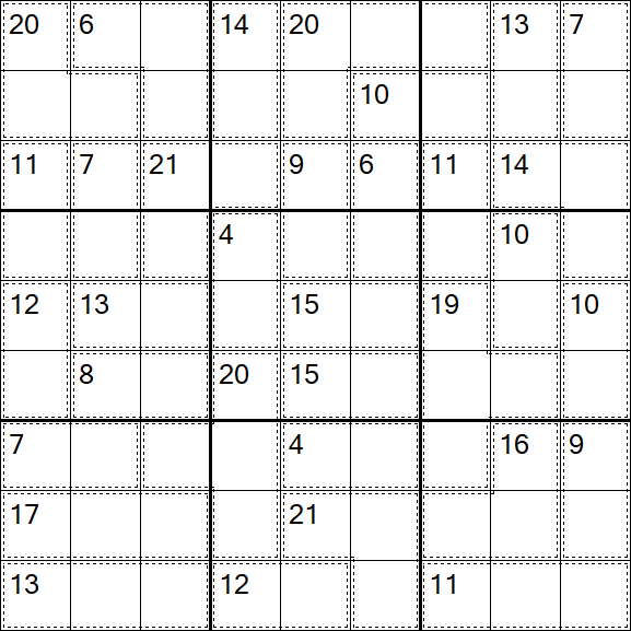 Killer Sudoku - Difícil