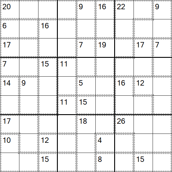 Killer Sudoku - Schwierig