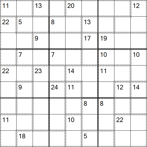 Killer Sudoku - Schwierig